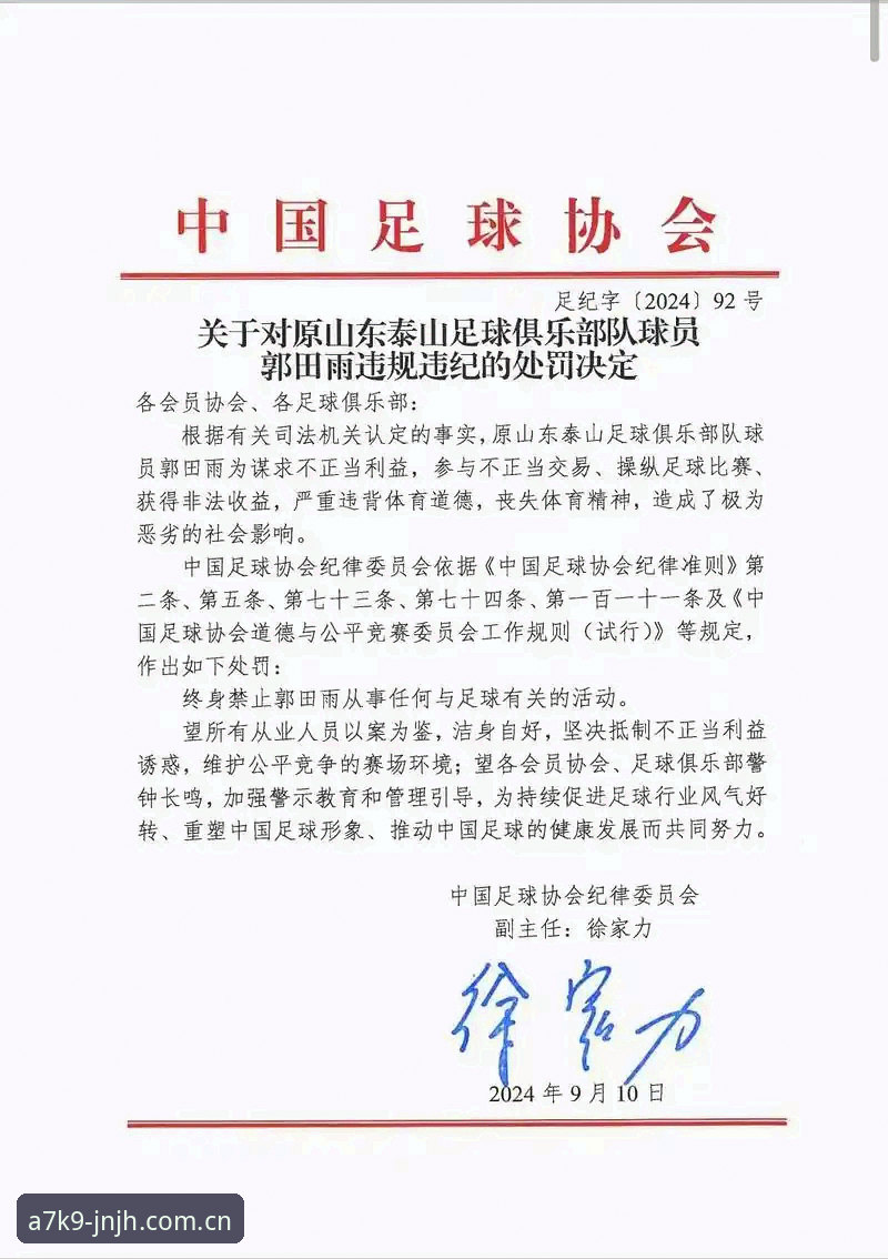 金年会怎么下载 中国足协第三批禁足令最新动态:65人受罚,行业整治进入深水区